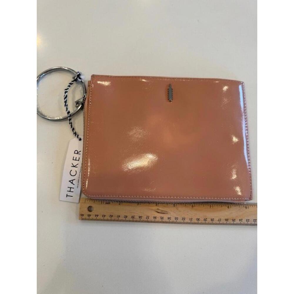Thacker Gable Shiny  Leather Wristlet